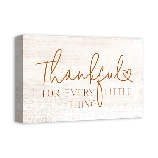 Thankful for Every Little Thing 18" x 12' Canvas Wall Art